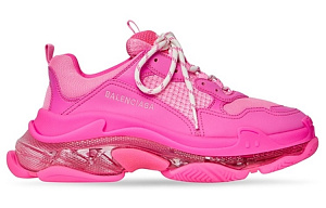 Balenciaga Triple S Low-Top Chunky Sneakers Women's Neon Pink 1 2593142