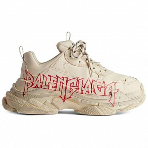 Balenciaga Triple S Diy Metal 'Beige Red Black' Women's 1 2593458