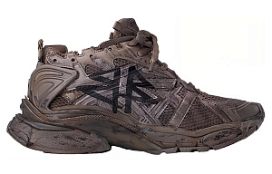 Balenciaga Runner Graffiti Low Top Casual Shoes Men's Gray Brown 1 2593644