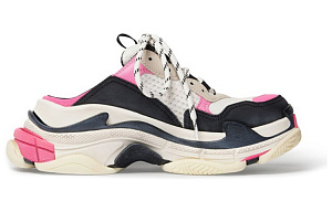 Balenciaga Triple S Mules 'White Pink And Black Double Foam And Mesh' Women's 1 2593858