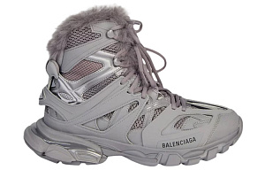 Balenciaga Track Hike Boots Faux Fur Grey 1 2593875