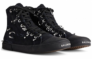Balenciaga Paris Destroyed High Top Sneakers Women's 1 2593926
