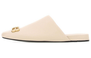 Balenciaga Leather Cosy Slipper 'Sand' Women's