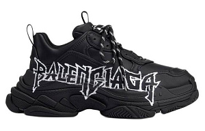 Balenciaga Triple S Low-Top Chunky Sneakers Women's Black 1 2594088