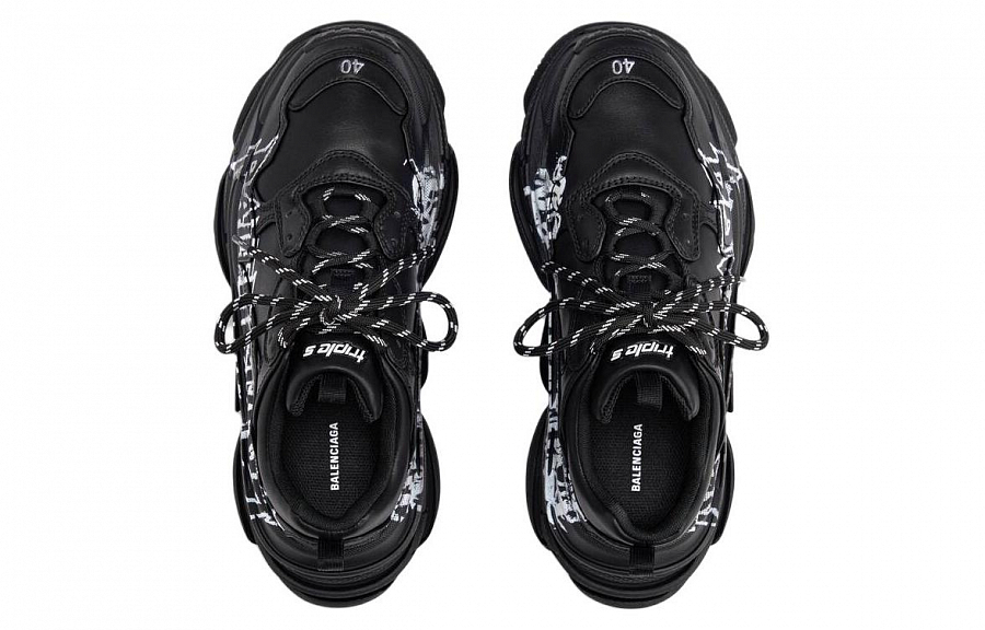 Balenciaga Triple S Low-Top Chunky Sneakers Women's Black купить в интернет-магазине Yoocart с быстрой доставкой по России.