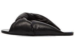 Balenciaga Drapy Flat Sandals 'Black' Women's