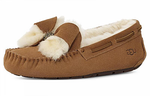UGG Dakota Fur Bow 'Chestnut' Women's 1 2595626