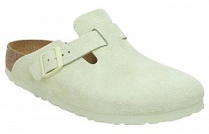 Birkenstock Boston Soft Footbed 'faded Lime' Buckle Mules 1 2601242