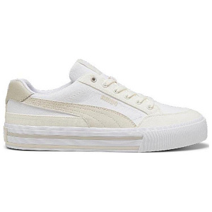 PUMA Court Classic Collection Vulc FS Low Top Skateboard Shoes Unisex White Beige 1 2601300