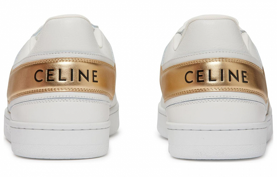 CELINE Stylish Skateboarding Shoes Women's White Gold купить в интернет-магазине Yoocart с быстрой доставкой по России.