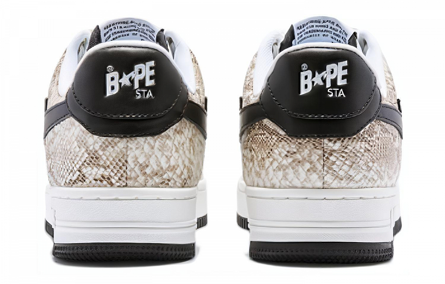 A BATHING APE STA Low-Top Stylish Skateboarding Shoes Men's Ecru купить в интернет-магазине Yoocart с быстрой доставкой по России.