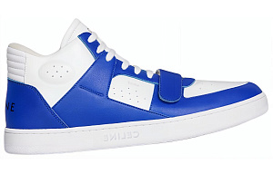 CELINE CT 02 Mid Top Stylish Skateboarding Shoes Men's White Blue 1 2601925