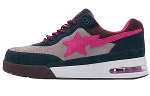 BAPE A BATHING APE Road Sta Premium Suede Dark Green Pink Beige