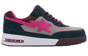 BAPE A BATHING APE Road Sta Premium Suede Dark Green Pink Beige 1 2602200