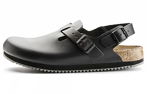 Birkenstock Tokio Super Grip Leather Sandals 'Black'