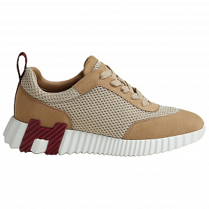 HERMES Bouncing Low-Top Casual Shoes Women's Earth Brown 1 2602308
