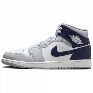 Jordan 1 Mid Wolf Grey Midnight Navy