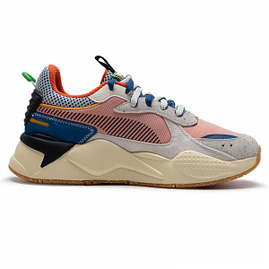 PUMA RS X Cushioning And Breathable Low Top Casual Running Shoes Unisex Ecru Mystic Red Blue Black 1 2602564