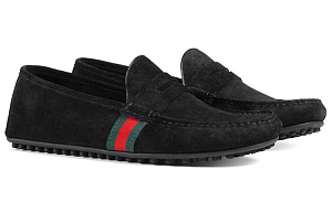 GUCCI Gommino Loafers Men's Black 1 2602932