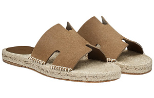 HERMES Antigua Stylish Sandal Men's Brown 1 2603100