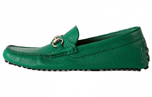 GUCCI Horsebit Casual Shoes Men's Green