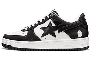 A BATHING APE STA Stylish Skateboarding Shoes Unisex Black White