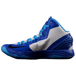 Nike Anti Slip Wear Resistant Mid Top Basketball Shoes Unisex Blue White 1 2603730
