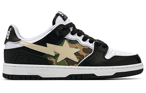 BAPE A BATHING APE Bape SK8 Sta Black White Embroidery Heel Patch 1 2603991