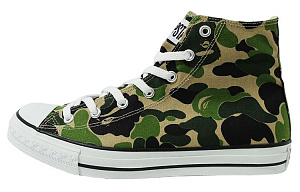 A BATHING APE ABC Camo APE STA HI Stylish Skateboarding Shoes Men's Green