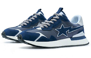 A BATHING APE ROAD STA EXPRESS Slip-Resistant Low-Top Sports Casual Shoes Men's Blue 1 2604487