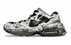 Nike Air Max Fusion Anti-Slip Wear-Resistant Low-Top Casual Running Shoes Women's Black White
