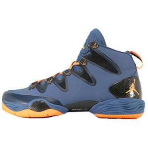 Jordan Air Jordan 28 Cushioning, Wear Resistant Mid Top Vintage Basketball Shoes Men's Blue