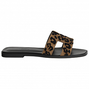 HERMES Oran Slide Slippers Women's Brown 1 2605732
