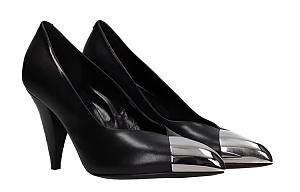 CELINE Irregular Heel High Heels 8.5cm Women's Black 1 2605768