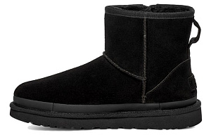 UGG Classic Mini Zipper Tape Logo Boot 'Black' Women's