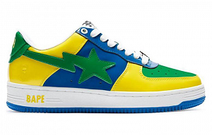 A BATHING APE STA Stylish Skateboarding Shoes Men's Green Yellow Blue 1 2607038