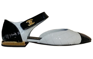 CHANEL Flat Shoes Women's Light Gray 1 2607338