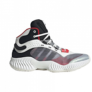 Adidas Cushioning Wear-Resistant Mid-Top Basketball Shoes Unisex White Red 1 2607881