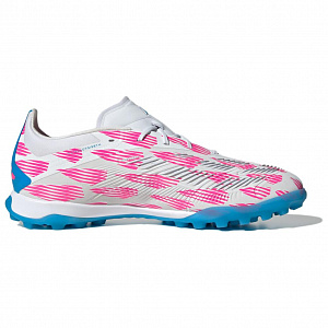Adidas PREDATOR ELITE TF Rubber Broken Studs Artificial Ground Anti-Slip Wear-Resistant Soccer Shoes Unisex White Pink 1 2608493