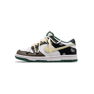 Nike Dunk Skateboard Shoes Unisex Low-Top Black White Brown