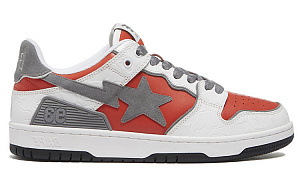 A BATHING APE SK8 STA Stylish Skateboarding Shoes Women's White Red 1 2608597