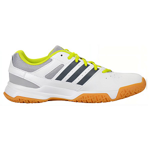 Adidas Quickforce 3 Cushioning Wear-Resistant Low-Top Badminton Shoes Unisex White Green 1 2608622
