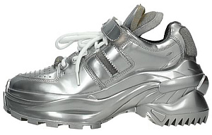 Maison Margiela Cushioning, Wear Resistant Low Top Chunky Sneakers Women's Silver