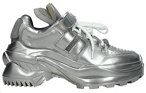 Maison Margiela Cushioning, Wear Resistant Low Top Chunky Sneakers Women's Silver 1 2608705
