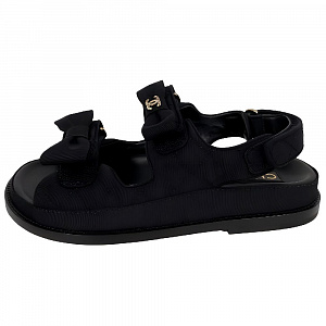 CHANEL Beach Sandals Women's Black