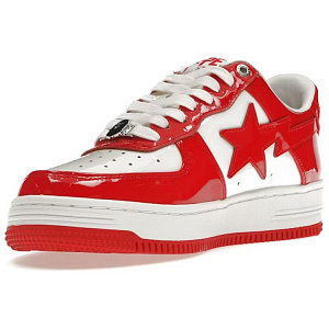 BAPE A BATHING APE Bape Sta Patent Leather White Red 2023 1 2609118