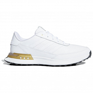 Adidas S2G 24 Leather Spikeless Golf Cloud White Gold Metallic 1 2609166