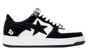 A BATHING APE Bape Sta Patent Leather Black White 1 2609501