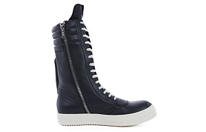 RICK OWENS/RO High-Top Stylish Skateboarding Shoes Men's Black 1 2609584