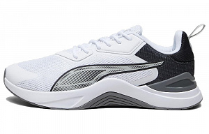 PUMA Infusion Shock Absorbers Low Top Running Shoes Unisex White Black Gray